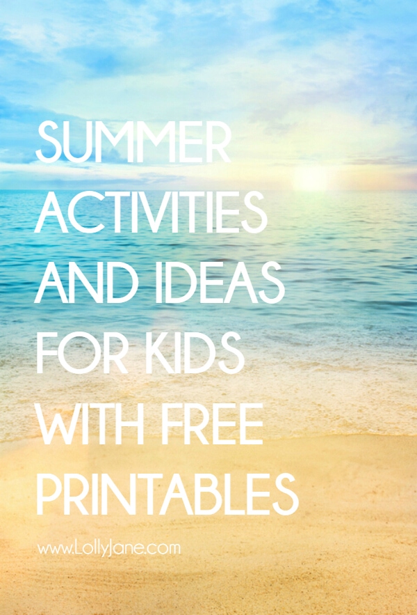 summer activities with printables