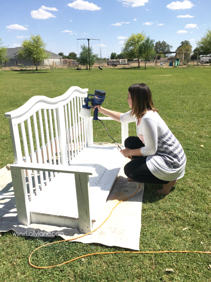 instruction for crib into bench