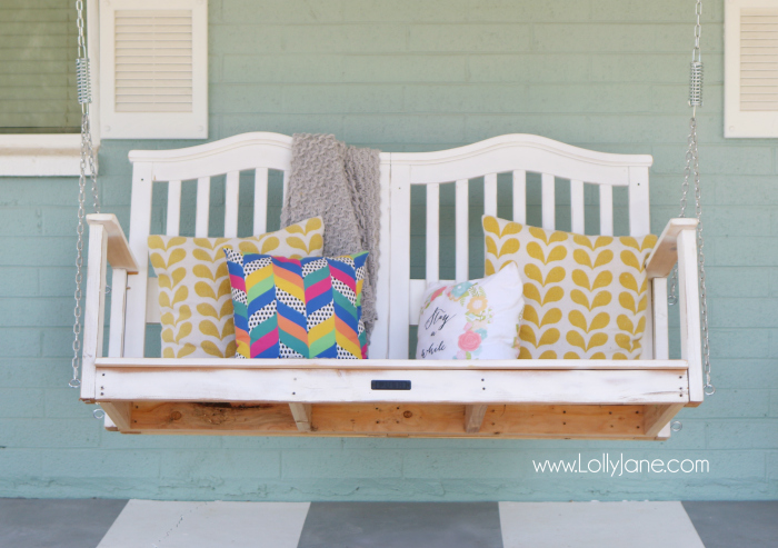 We Turned Our Baby Crib Into A Porch Swing Lolly Jane