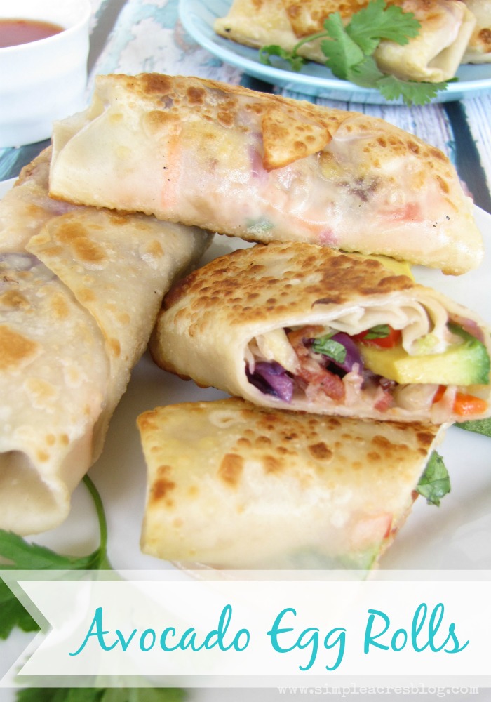 Avocado Egg Rolls recipe via Simple Acres Blog