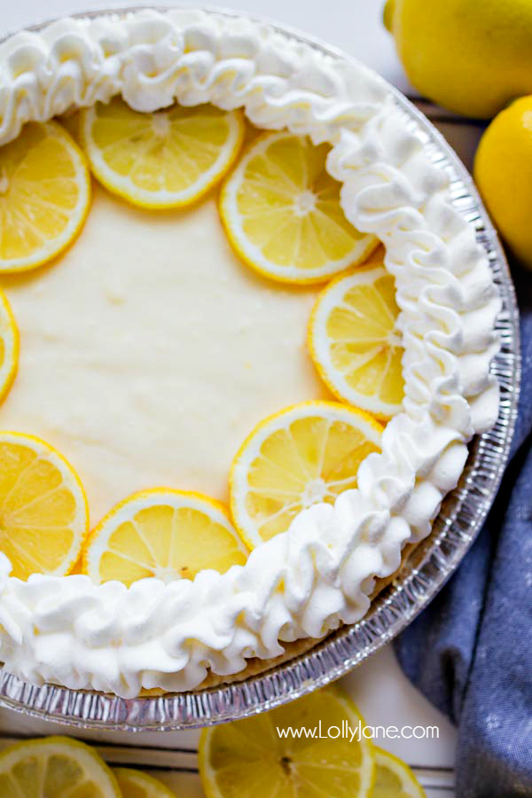 Lemon cream pie recipe, so so good! Just like Grandma used to make! A simple lemon pie is only a few ingredients away! This Lemon Cream Pie comes together with very little prep, is practically fail-proof, and is a pie everyone will love! Great summer recipe!