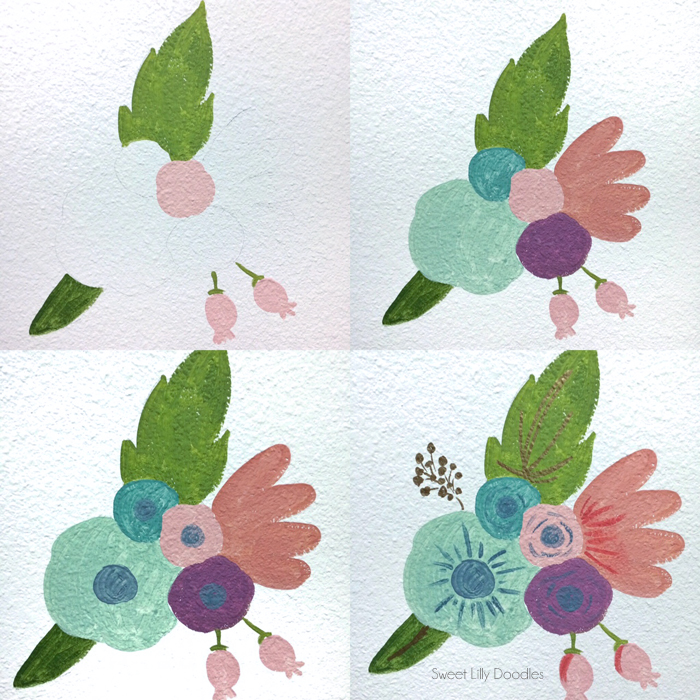 easy flower patterns to paint