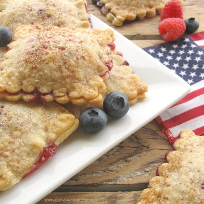 Berry hand pie recipe, yum! You'll love this homemade berry cherry hand pie dessert. Great 4th of July dessert idea, perfect patriotic treat!