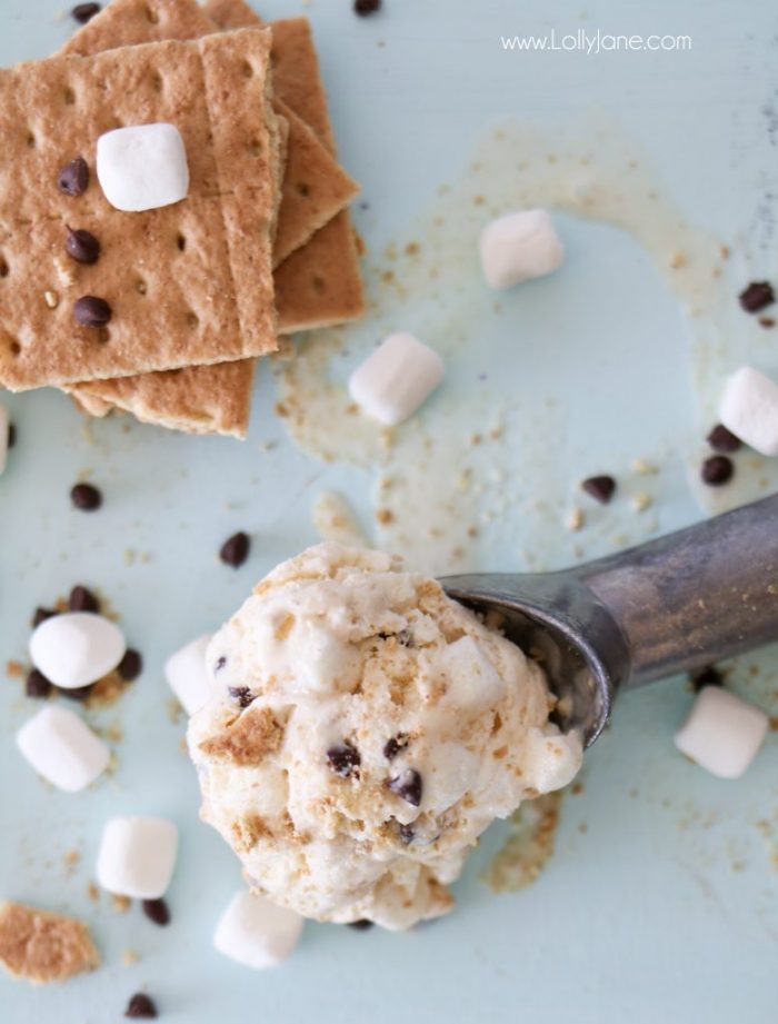 Easy S'more Ice Cream recipe... perfect summer treat without the campfire!