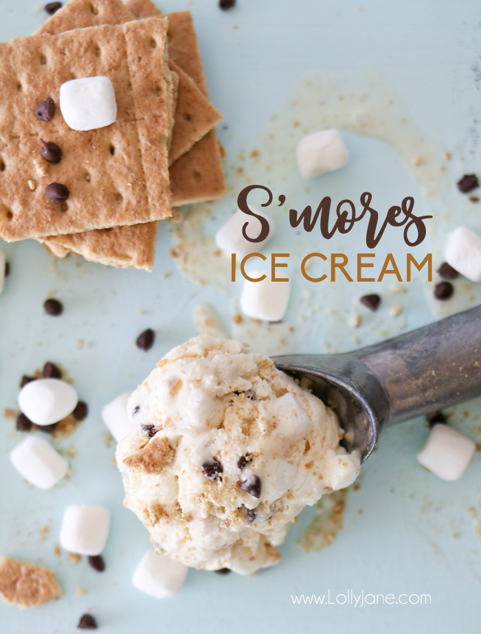 Easy S'more Ice Cream recipe... perfect summer treat without the campfire!