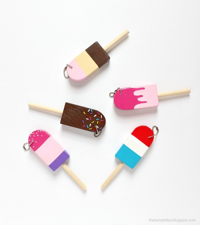 DIY Popsicle Key Fob |via ThatsMyLetter.blogspot.com