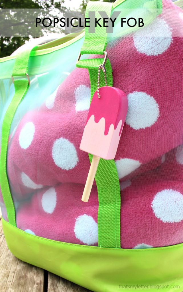 DIY Popsicle Key Fob |via ThatsMyLetter.blogspot.com