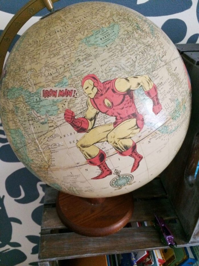 DIY SuperHero Globe... perfect for a boys room, man cave or office! 