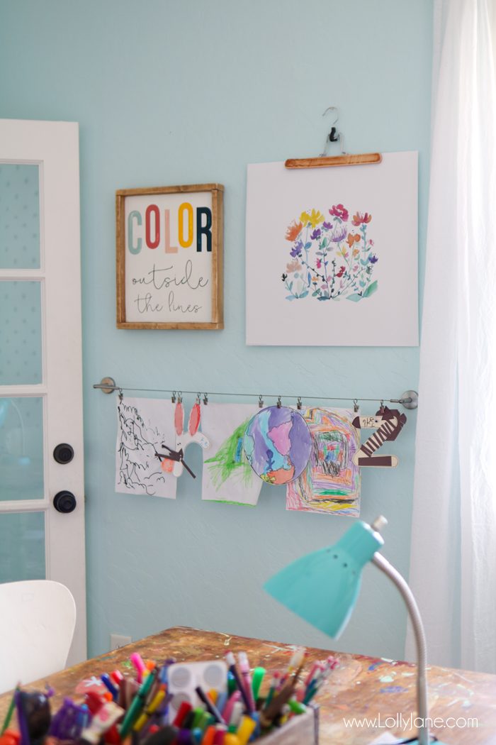 Craft Room Refresh. Love the pretty hue!