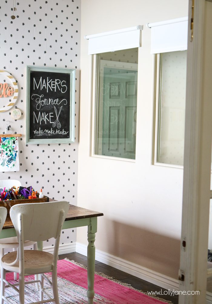 Craft Room Refresh. Love the pretty hue!