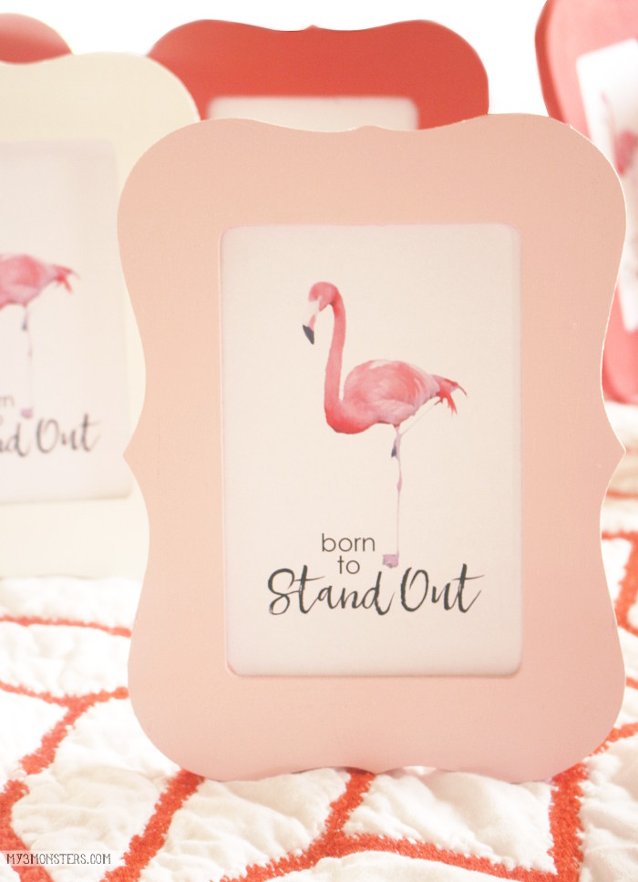 born to stand out flamingo print