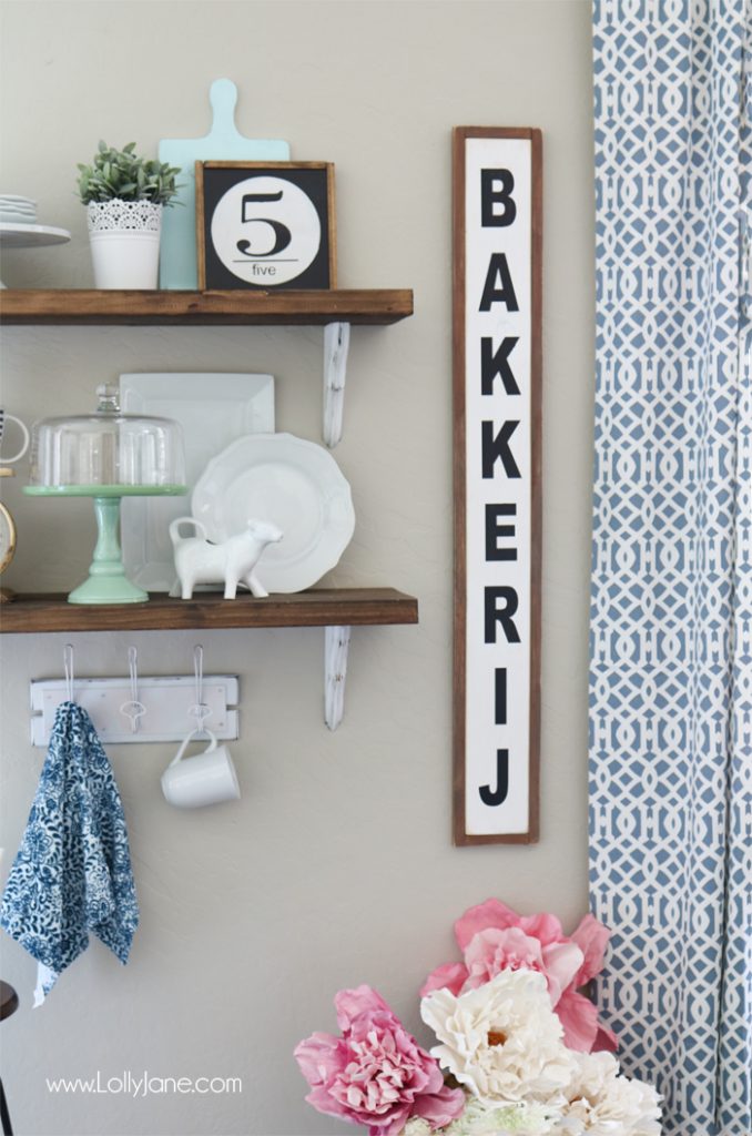 Farmhouse Chic Dining Room Shelf decorating ideas... love!