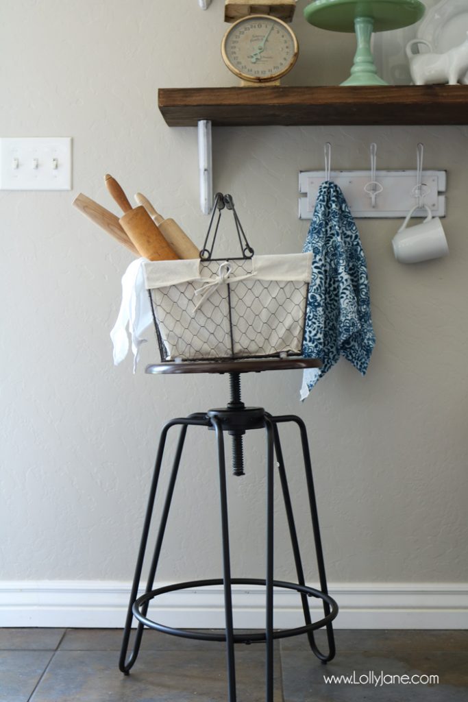 Farmhouse Chic Dining Room Shelf decorating ideas... love!