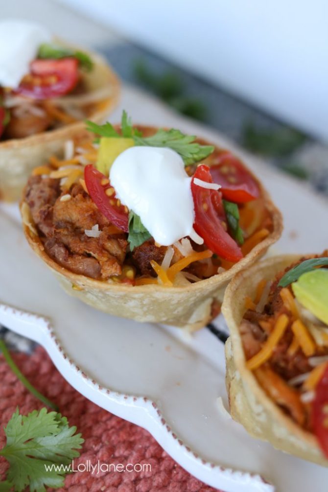 easy taco cups recipe - Lolly Jane