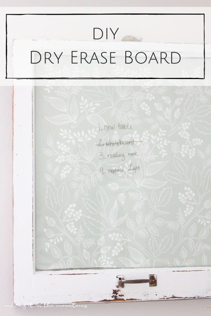 Vintage window dry erase board tutorial! Love this old vintage window turned dry erase board. Great way to upcycle an old window! 