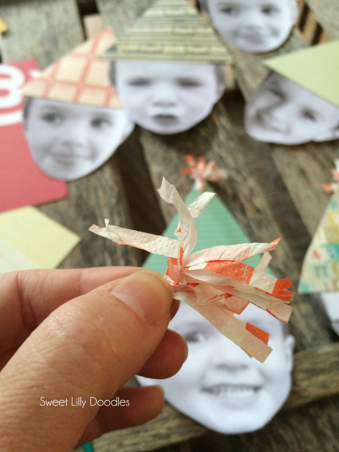 Easy DIY party head bunting. Such a fun and personal way to celebrate your birthday. Easy kids party decor!