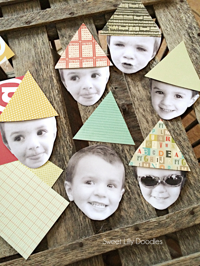 Easy DIY party head bunting. Such a fun and personal way to celebrate your birthday. Easy kids party decor!