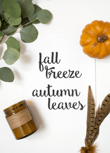 Fall Breeze Autumn Leave free printable - Lolly Jane