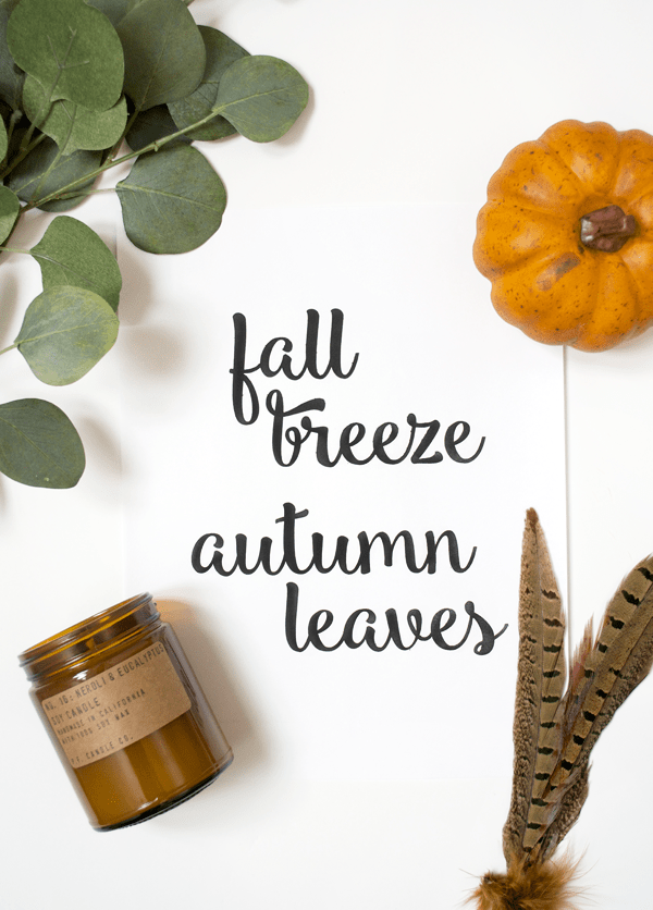 Fall Breeze Autumn Leave free printable