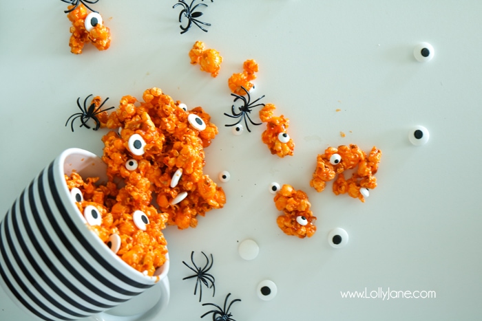 Candied Eyeball Halloween popcorn