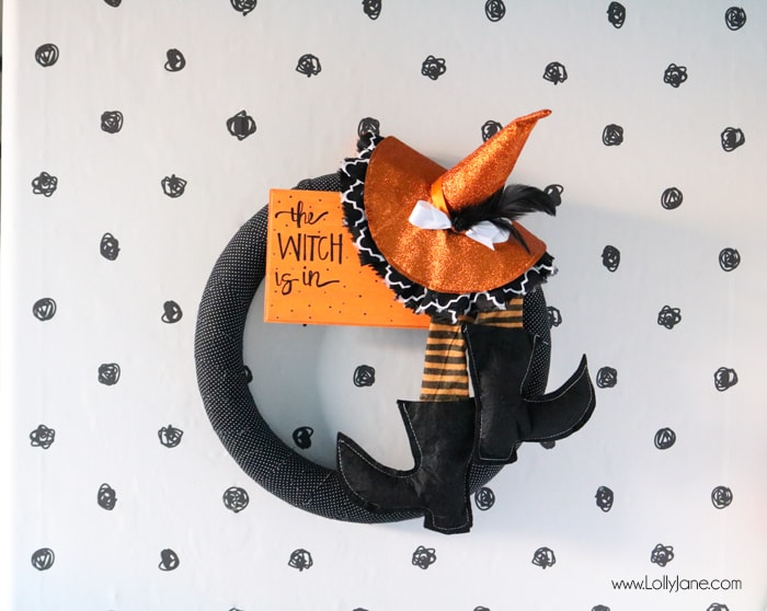 Halloween witch wreath tutorial