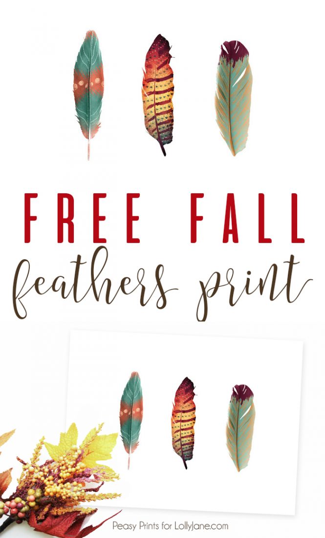 free fall feathers printable art