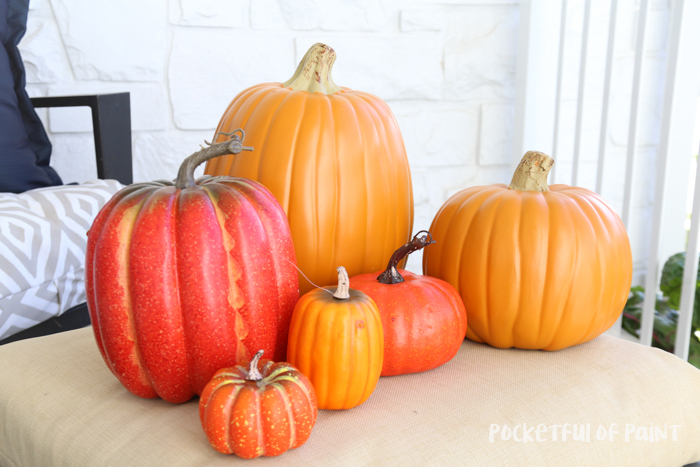 DIY Marble Pumpkins, fun Halloween decor to make with the kids!