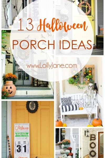 13 Halloween porch ideas. Love these outdoor Halloween decor ideas, so festive! Easy to implement Halloween decor!
