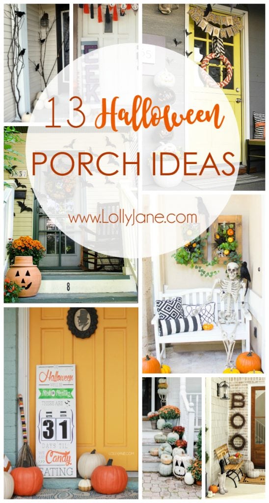 13 Halloween porch ideas. Love these outdoor Halloween decor ideas, so festive! Easy to implement Halloween decor!