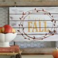 DIY Happy Fall Pallet Sign | See how easy it is to make this cute Happy Fall wood sign! Love this easy fall decor idea!