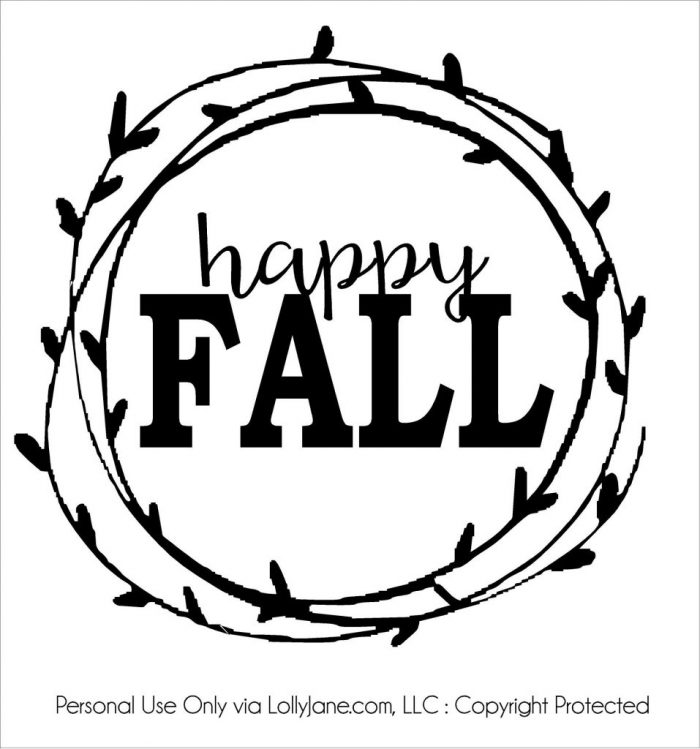 Happy falll cut file | Lolly Jane, LLC | Personal use only Use this cut file to create a fall pallet art sign, such a cute fall home decor idea!