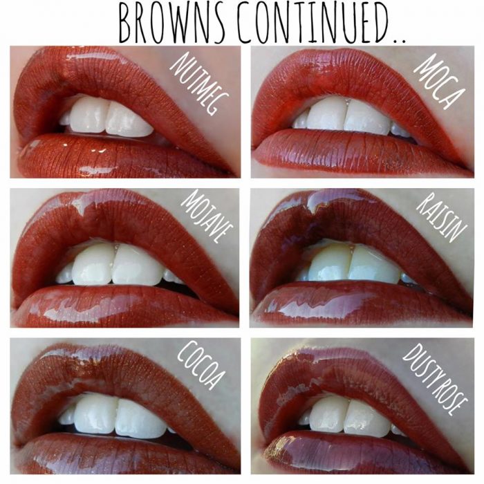 Lipsense Matte Colors Chart