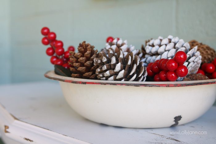 Farmhouse Christmas porch decor. Easy ways to bring a little farmhouse charm to the outdoors. Love the olive buckets and fresh boxwood wreaths.