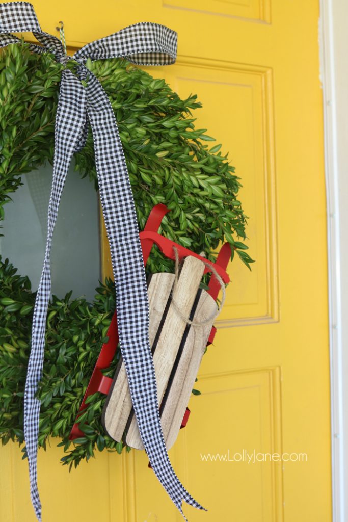 DIY Sled Wreath 