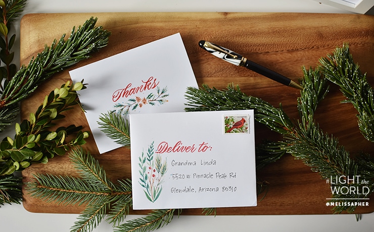 Free Printable Thank You Cards #LightTheWorld