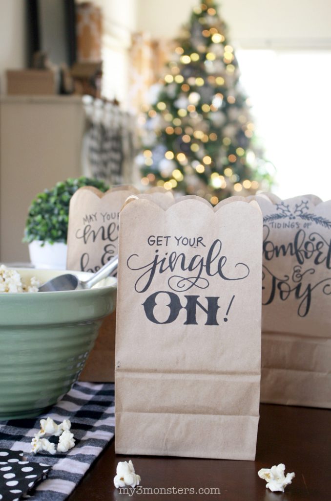 Handlettered Holiday Treat Bags - Lolly Jane