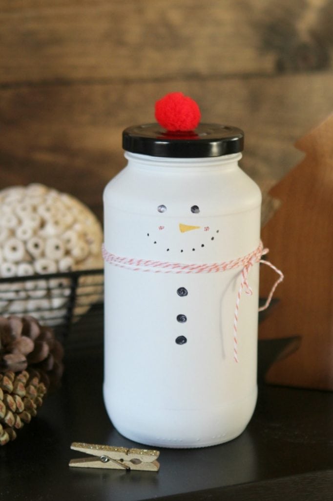 DIY Candy Jar Snowman