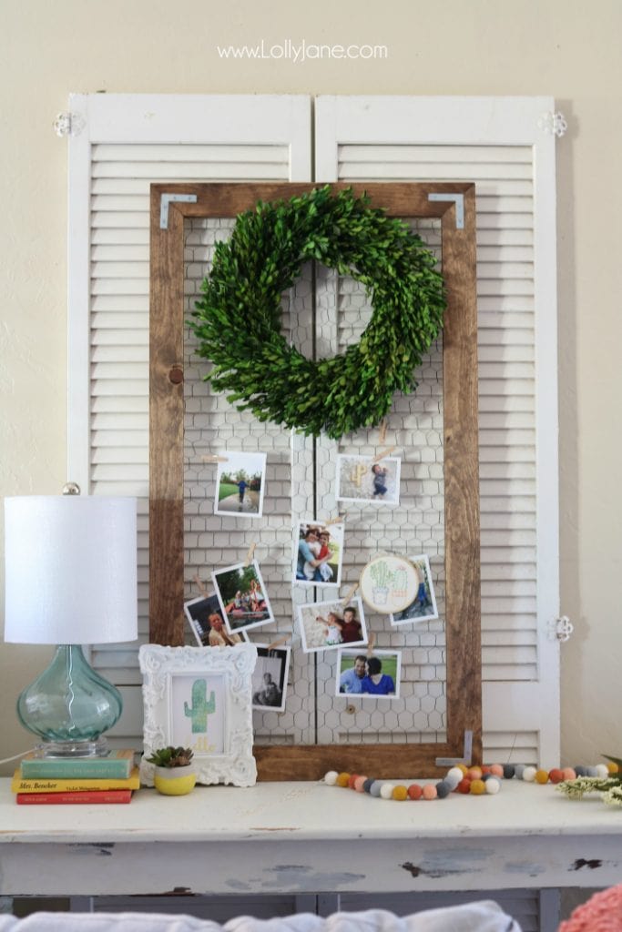 Chicken Wire Display Frames–Farm Chic Decor!