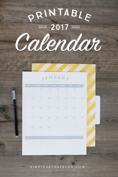 50+ 2017 FREE printable calendars - Lolly Jane