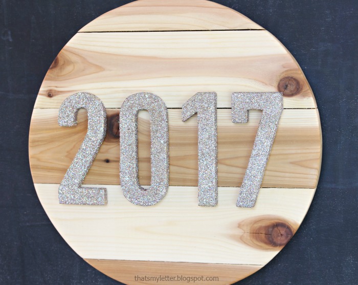 DIY 2017 New Years Wall Decor