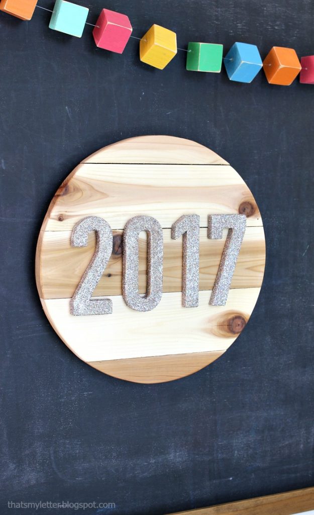 DIY 2017 New Years Wall Decor