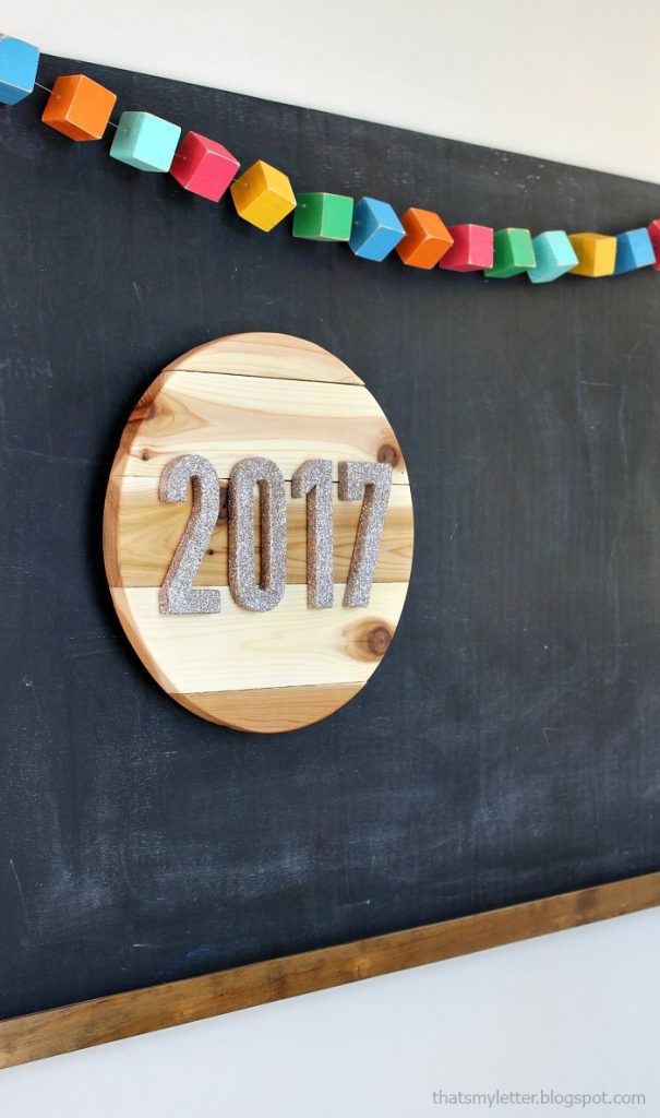 DIY 2017 New Years Wall Decor