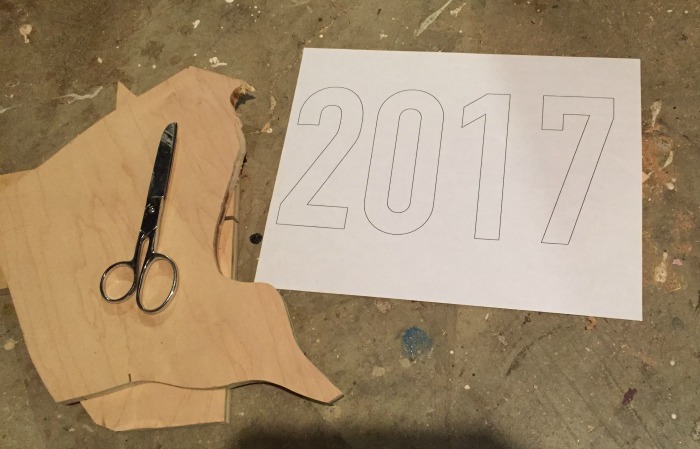 DIY 2017 New Years Wall Decor