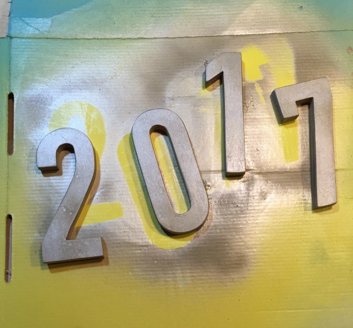 DIY 2017 New Years Wall Decor