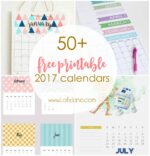 50+ 2017 FREE printable calendars - Lolly Jane