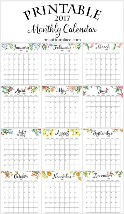 50 2017 free printable calendars lolly jane