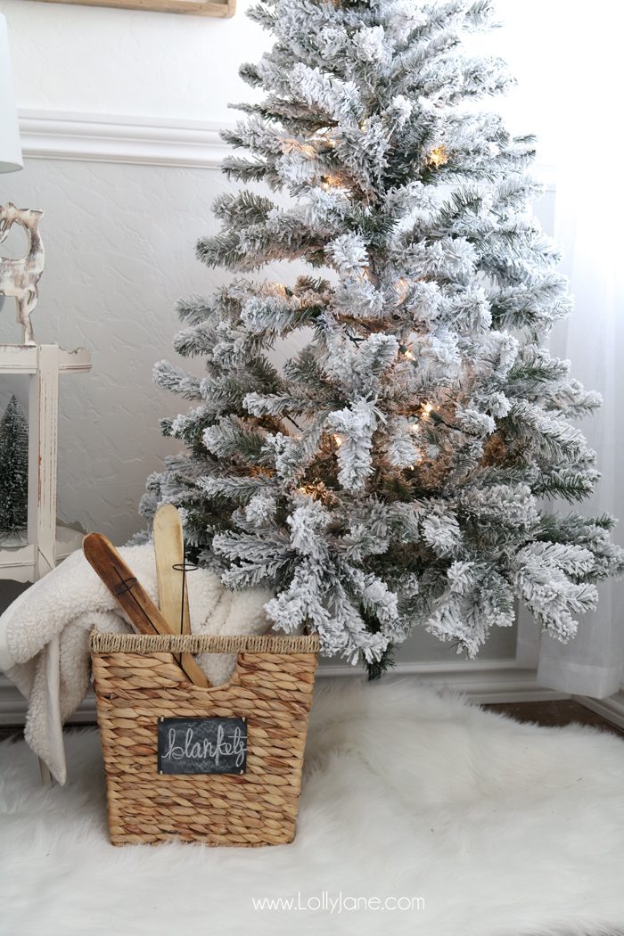 Cozy Christmas Master Bedroom... click to see the rest of the space decked out in a winter wonderland!