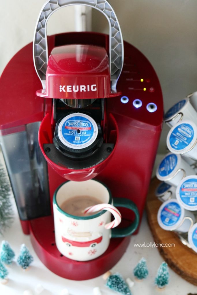 Hot Chocolate Bar Ideas, cute!! Love my Keurig brewer, makes it a breeze!