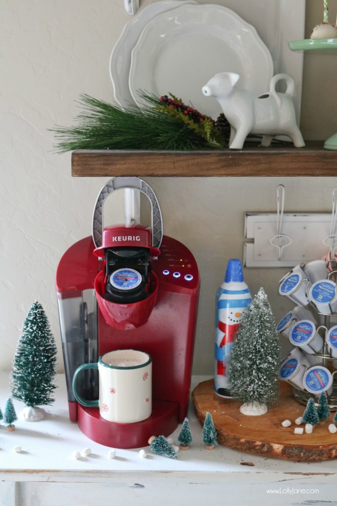 Hot Chocolate Bar Ideas, cute!! Love my Keurig brewer, makes it a breeze!