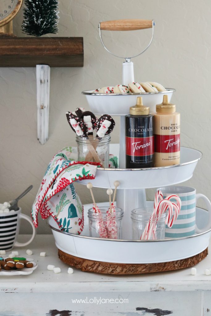 Hot Chocolate Bar Ideas, cute!! Love my Keurig brewer, makes it a breeze!